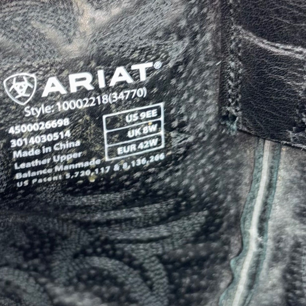 ARIAT Heritage Black Leather Western Cowboy‎ Boots US 9EE Wide Equestrian - Picture 5 of 7